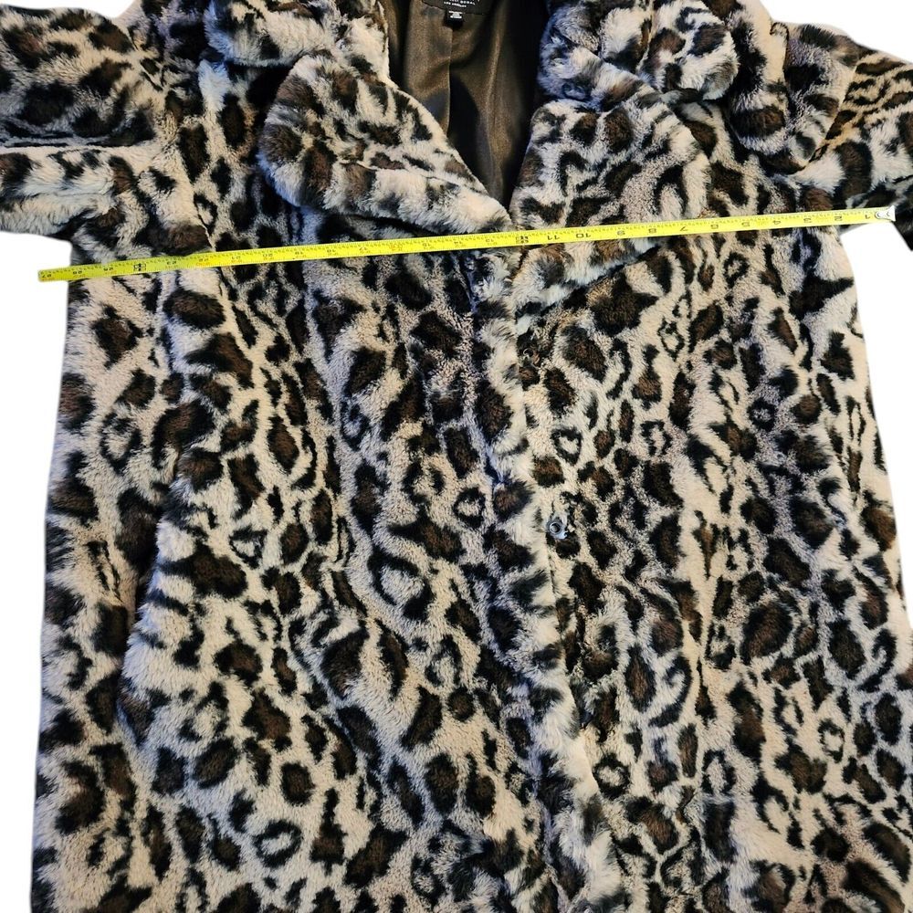 Laundry by Shelli Segal Women's Plus Leopard‎ Print Glam Faux Fur Coat Size XXL - Picture 11 of 11